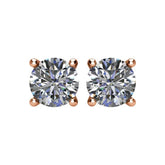 14K Rose 2 CTW Natural Diamond Stud Earrings